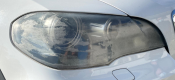 BMW before headlight restoration